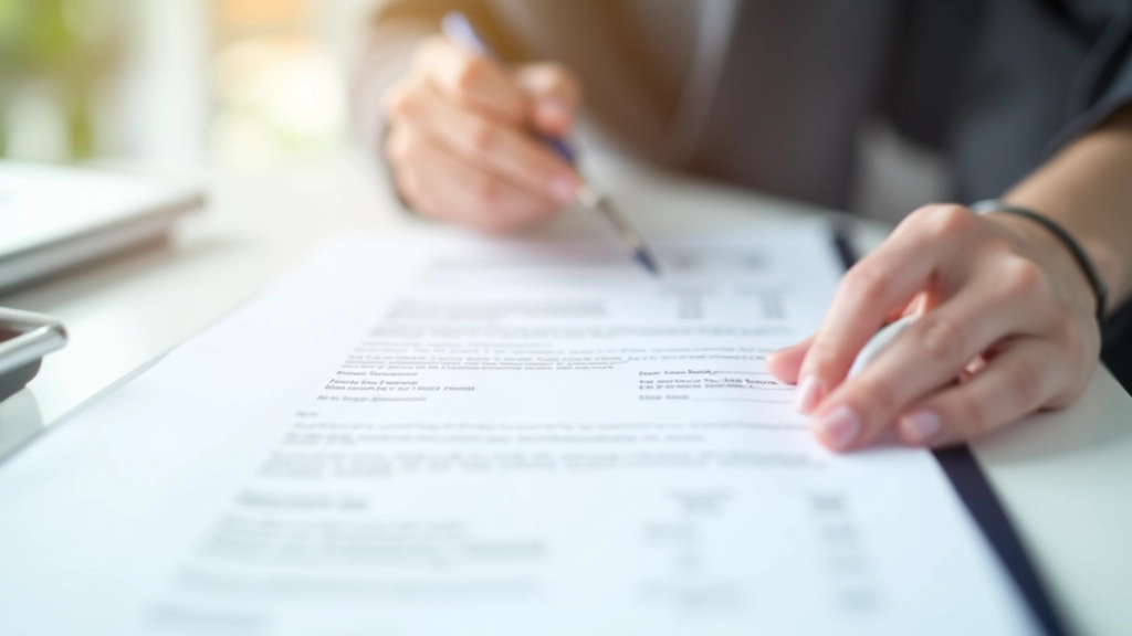 Close-up of rental agreement document with deposit amount highlighted in pen on a clean desk